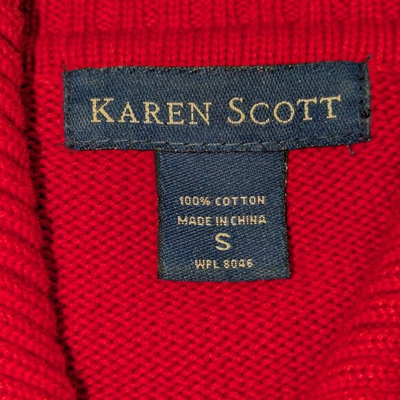 Karen Scott warm sweater/cardigan, size small. - Picture 7 of 7